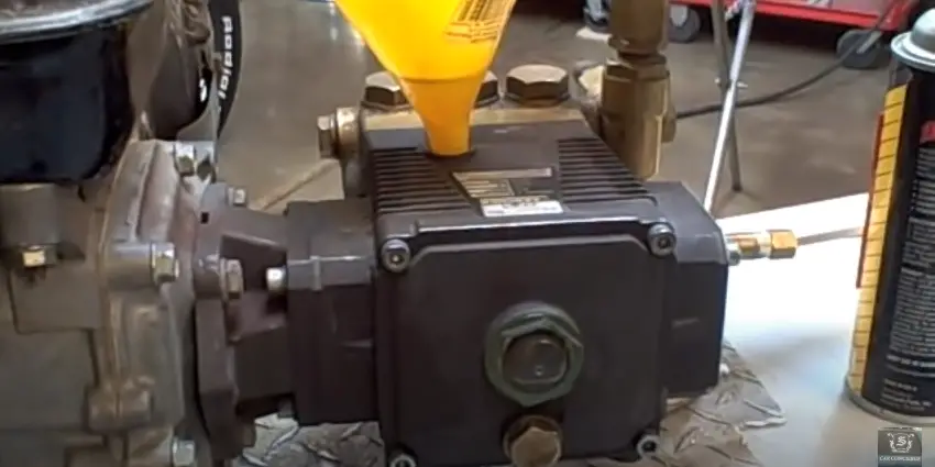 How to change pressure washer oil pump